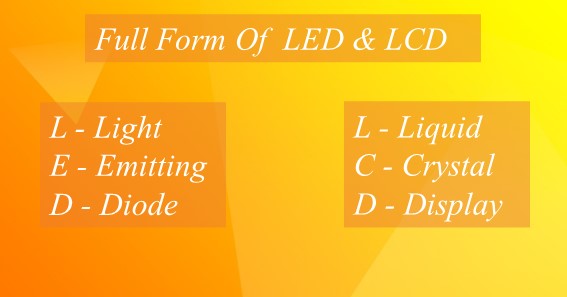 Full Form Of LED & LCD 